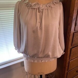 Champagne color silk like blouse